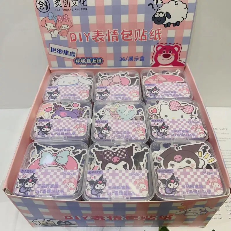 36 шт. Новые Diy наклейки с изображением Kuromi Emoji s Sanrios аниме кавайная мультяшная фигурка Cinnamoroll девушка узор ручная учетная запись граффити нак...
36 шт. Новые Diy наклейки с изображением Kuromi Emoji s Sanrios аниме кавайная мультяшная фигурка Cinnamoroll девушка узор ручная учетная запись граффити нак...