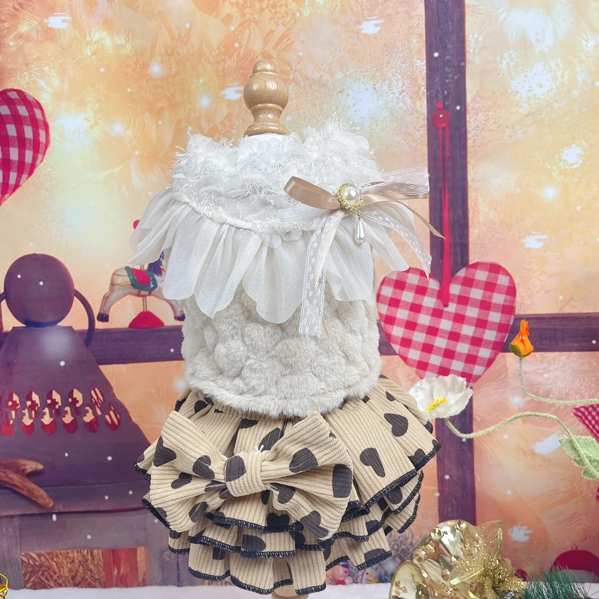 Autumn Winter Khaki Heart Print Princess Dress For Small Medium Dog Retro Puppy Dog Clothing Chihuahua Outerwear Pet Dog Clothes
Autumn Winter Khaki Heart Print Princess Dress For Small Medium Dog Retro Puppy Dog Clothing Chihuahua Outerwear Pet Dog Clothes