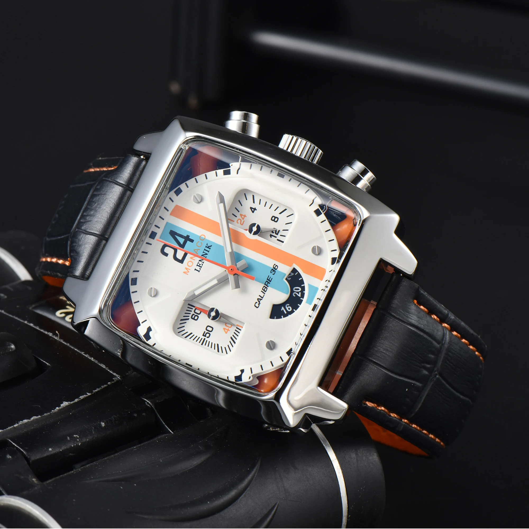 Excellent Original Brand Luxury Watches for Men Monac Design Square Case Leather Strap Hollow Back Top AAA Clock Automatic Date
Excellent Original Brand Luxury Watches for Men Monac Design Square Case Leather Strap Hollow Back Top AAA Clock Automatic Date