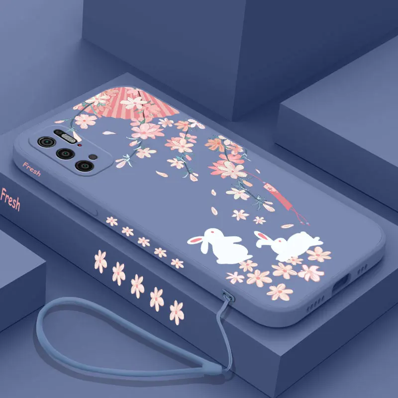 Fresh Bunny Flower Phone Case For Xiaomi Poco C31 X4 M4 F3 X3 NFC M3 M2 X2 Pro 4G 5G GT Liquid Silicone Cover with Strap
Fresh Bunny Flower Phone Case For Xiaomi Poco C31 X4 M4 F3 X3 NFC M3 M2 X2 Pro 4G 5G GT Liquid Silicone Cover with Strap