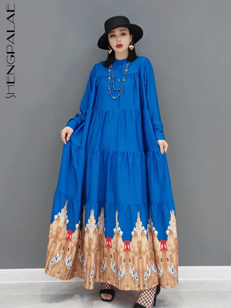 SHENGPALAE Fashion Green Printed Derss Women's Autumn 2022 New Round Neck Loose Long Sleeve Mid-calf Dresses Female Tide 5E8841
SHENGPALAE Fashion Green Printed Derss Women's Autumn 2022 New Round Neck Loose Long Sleeve Mid-calf Dresses Female Tide 5E8841