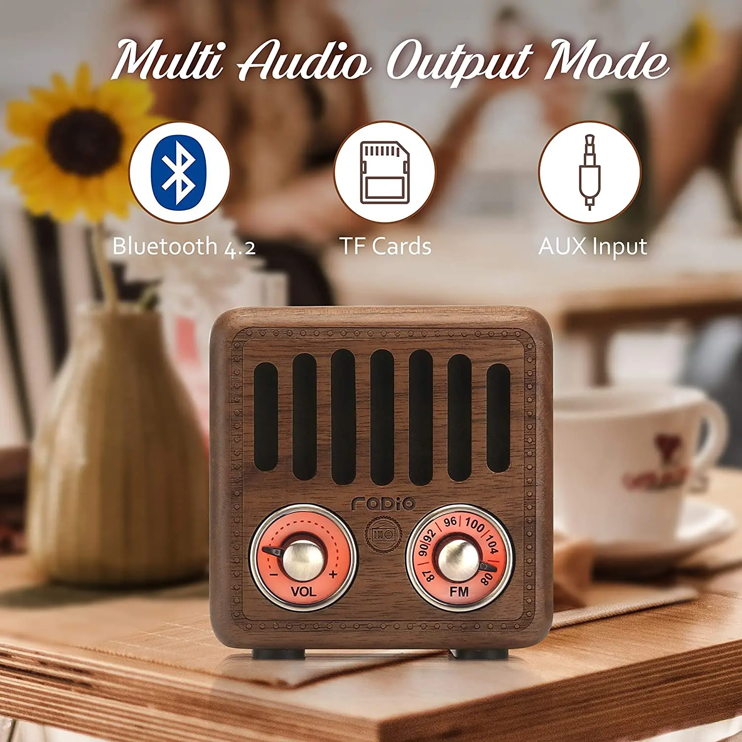 Wood Retro Radio Mini Portable FM Radio Bluetooth Speaker Old Fashioned Classic Style
Wood Retro Radio Mini Portable FM Radio Bluetooth Speaker Old Fashioned Classic Style