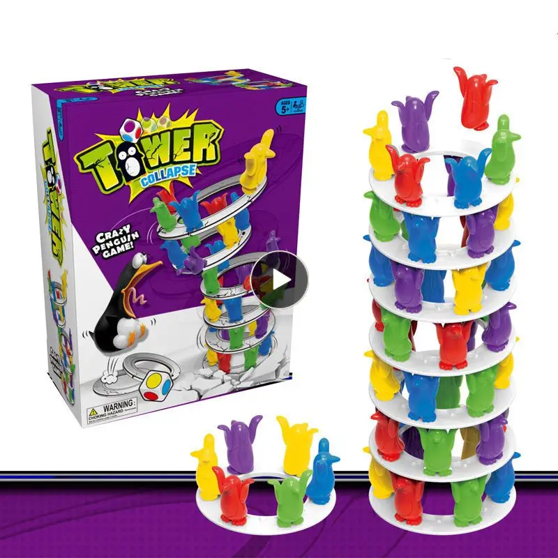 Penguin Tower Collapse Balance Game Toy for Children Party Family Funny Games Crazy Penguin Crash Tower Toy Children Xmas Gift 
Penguin Tower Collapse Balance Game Toy for Children Party Family Funny Games Crazy Penguin Crash Tower Toy Children Xmas Gift