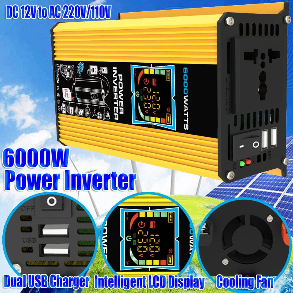 Efficient Vehicle Power Inverter LED Display 1000W Quick Installation Dual USB Interface Overload Protection
Efficient Vehicle Power Inverter LED Display 1000W Quick Installation Dual USB Interface Overload Protection