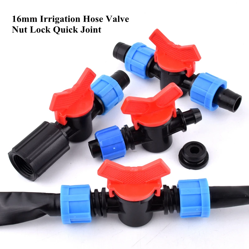 16mm Hose Valve Watering Irrigation Ball Valve Flow Control Joint Labyrinth Tube Drip Irrigation Belt Garden Water Pipe Joint
16mm Hose Valve Watering Irrigation Ball Valve Flow Control Joint Labyrinth Tube Drip Irrigation Belt Garden Water Pipe Joint