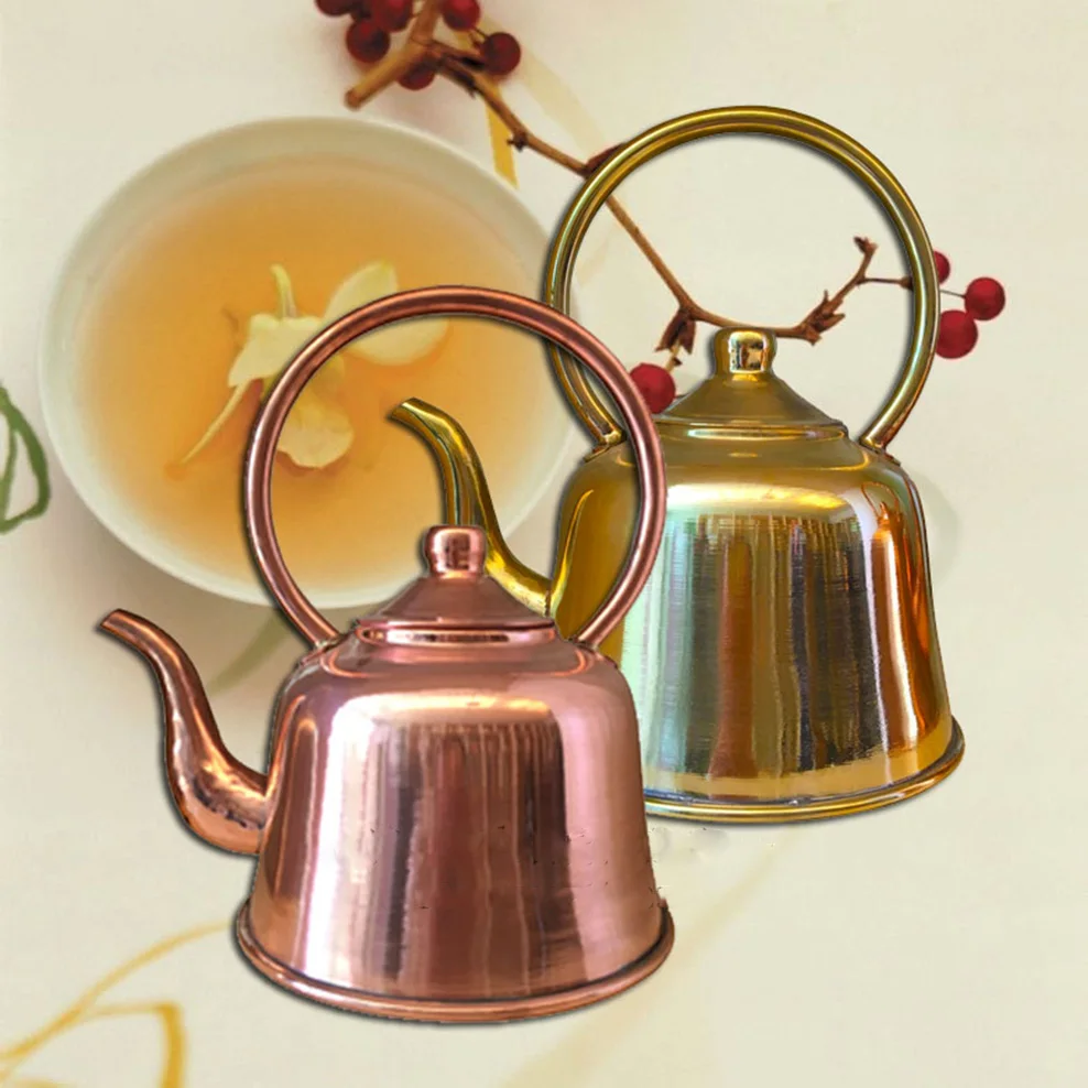 1.5L Pure Copper Teapot Thickened Red Copper Brass Boiling Kettle Anti-Scald Milk Tea Pot Vintage Copper Tea Set For Home
1.5L Pure Copper Teapot Thickened Red Copper Brass Boiling Kettle Anti-Scald Milk Tea Pot Vintage Copper Tea Set For Home