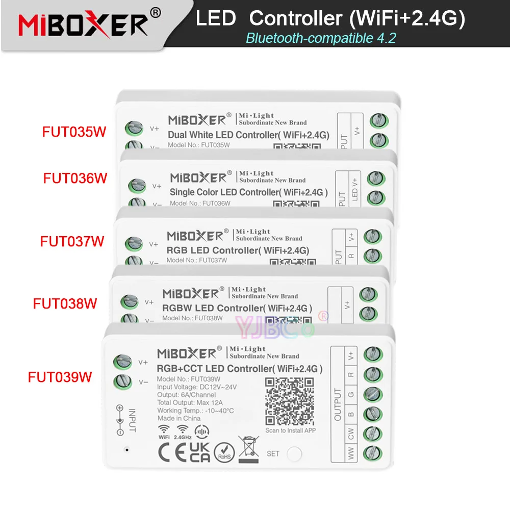 Miboxer 2,4G WiFi RGB светодиодный контроллер светильник Bluetooth-совместимый 4,2 Диммирование/CCT/RGB/RGBW/RGB CCT лампа Tuya Диммер 12 в 24 В макс. 12
Miboxer 2,4G WiFi RGB светодиодный контроллер светильник Bluetooth-совместимый 4,2 Диммирование/CCT/RGB/RGBW/RGB CCT лампа Tuya Диммер 12 в 24 В макс. 12
