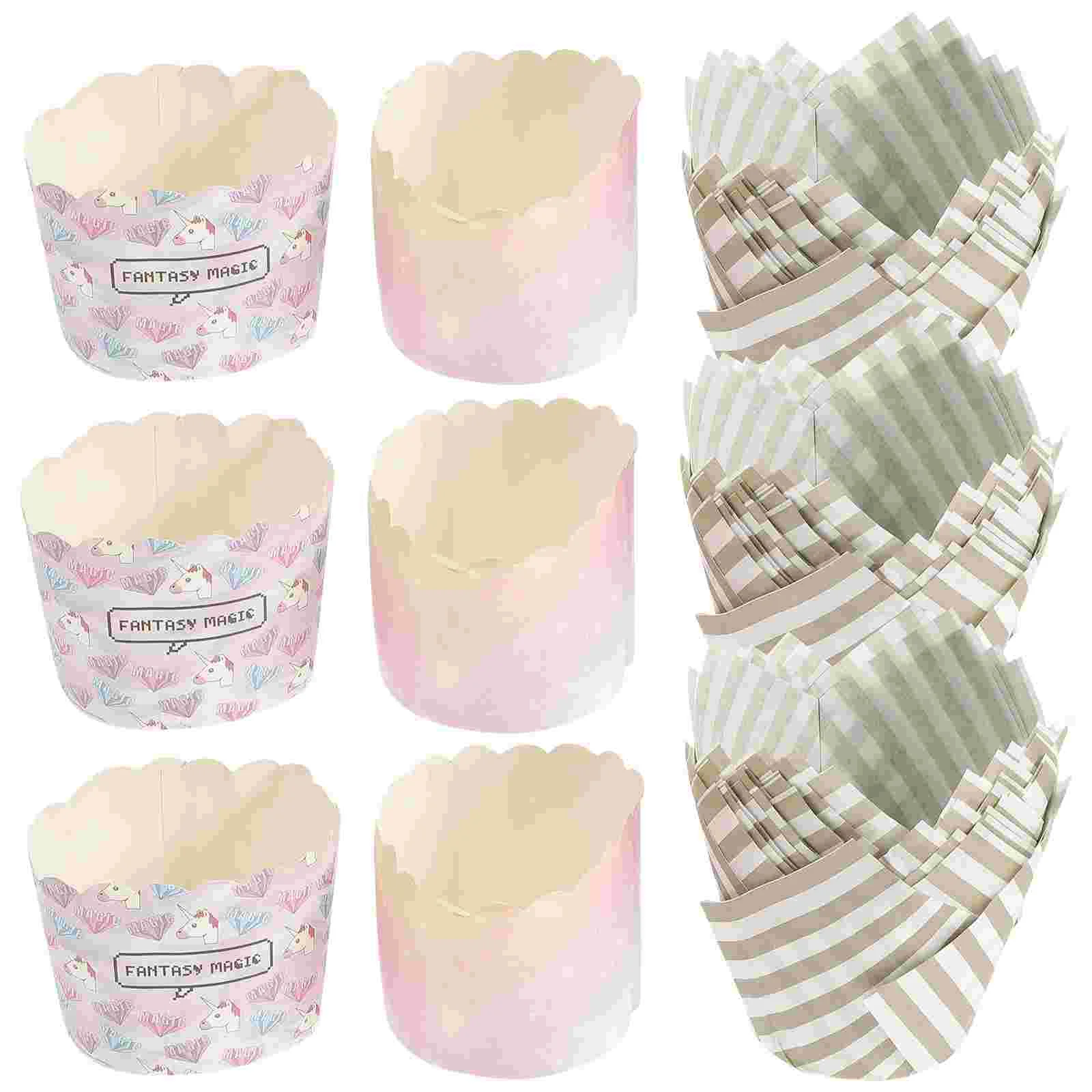 

100 Pcs Muffin Cup Non Stick Wrappers Paper Cake Liners Wedding Wrapping Cupcake Baking Cups Food Grade Greaseproof Parchment