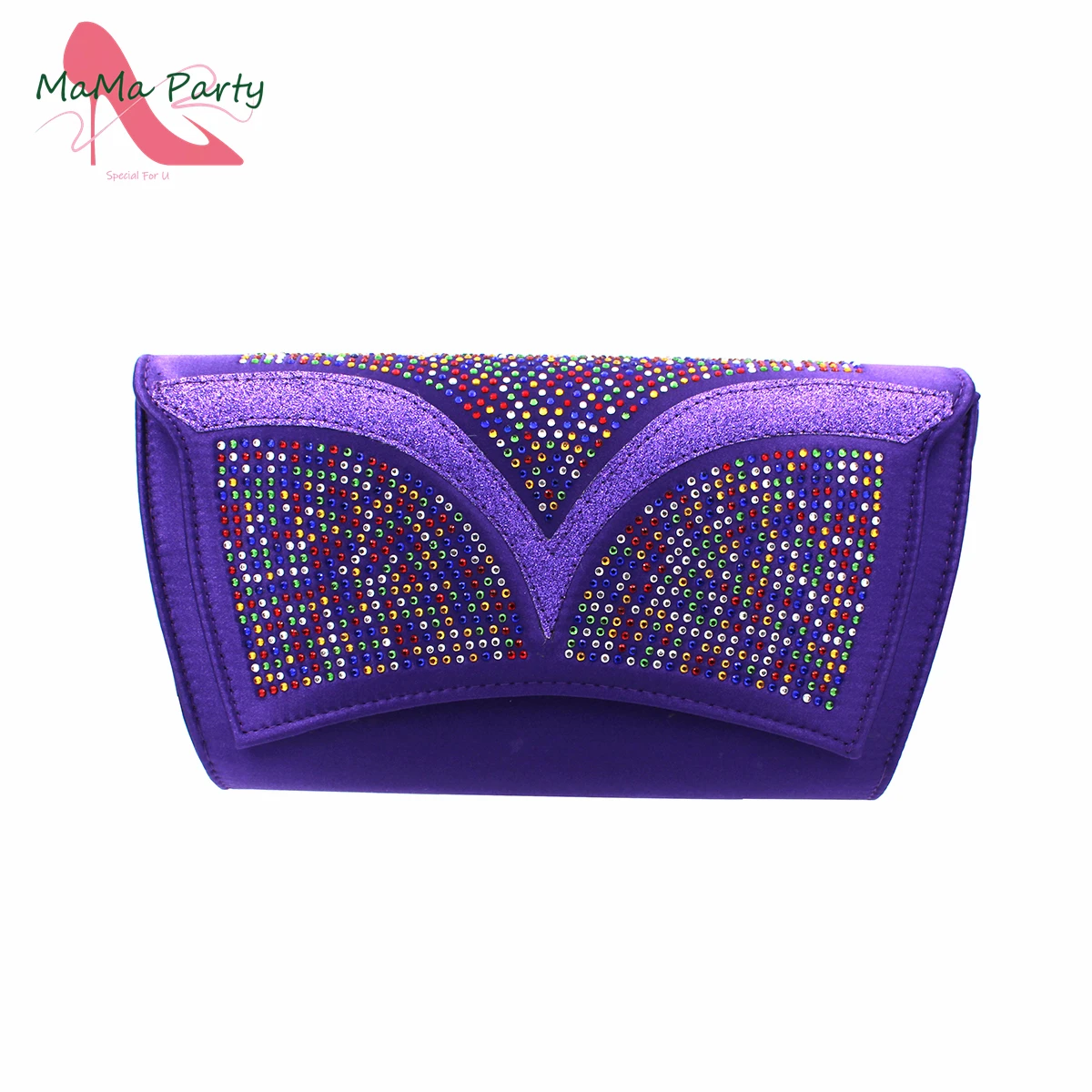 2023 New Arrivals Hot Sale Italian Design Pu Bag Soft Design with Shinning Crystal Can Match Shoes Set in Purple Color
2023 New Arrivals Hot Sale Italian Design Pu Bag Soft Design with Shinning Crystal Can Match Shoes Set in Purple Color