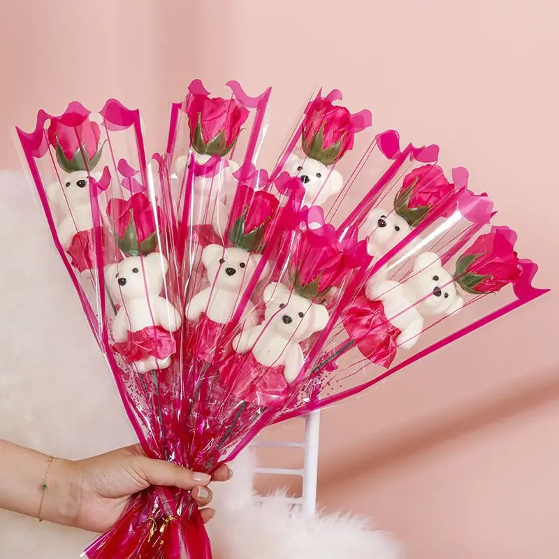 Букет из искусственных роз и мыльных цветов с плюшевым мишкой XMSJ
Букет из искусственных роз и мыльных цветов с плюшевым мишкой XMSJ