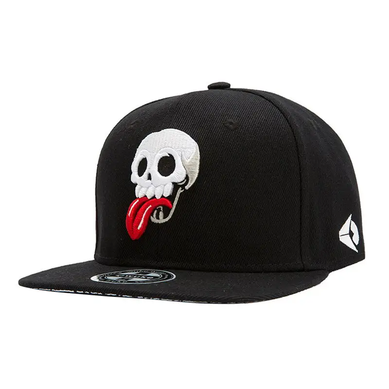 Fashion Trend Bone Snapback Caps Men Women Skull Tongue Embroidery Flat Bill Brim Baseball Cap Hip Hop Sunshade Hat Casquette
Fashion Trend Bone Snapback Caps Men Women Skull Tongue Embroidery Flat Bill Brim Baseball Cap Hip Hop Sunshade Hat Casquette