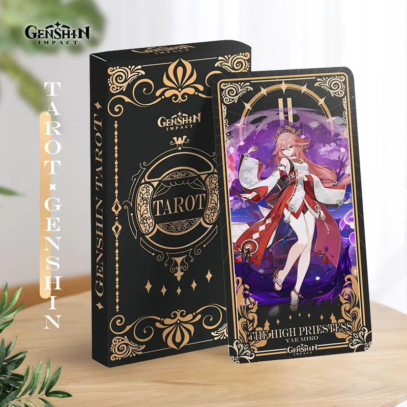 

22 Pcs Game Genshin Impact Tarot Card Yae Miko Raiden Shogun Kaedehara Kazuha Playing Card Cosplay Props Anime Tarot Card Game