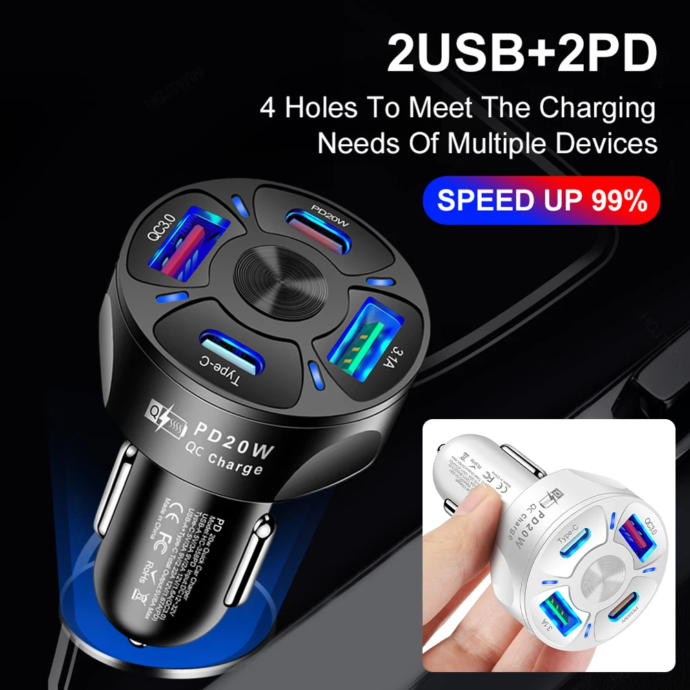 USB 3.1A Fast Charge Car Charger 20W PD 3.1A Fast Charger Car Lighter Charging Adapter For IPhone Samsung Huawei Xiaomi
USB 3.1A Fast Charge Car Charger 20W PD 3.1A Fast Charger Car Lighter Charging Adapter For IPhone Samsung Huawei Xiaomi