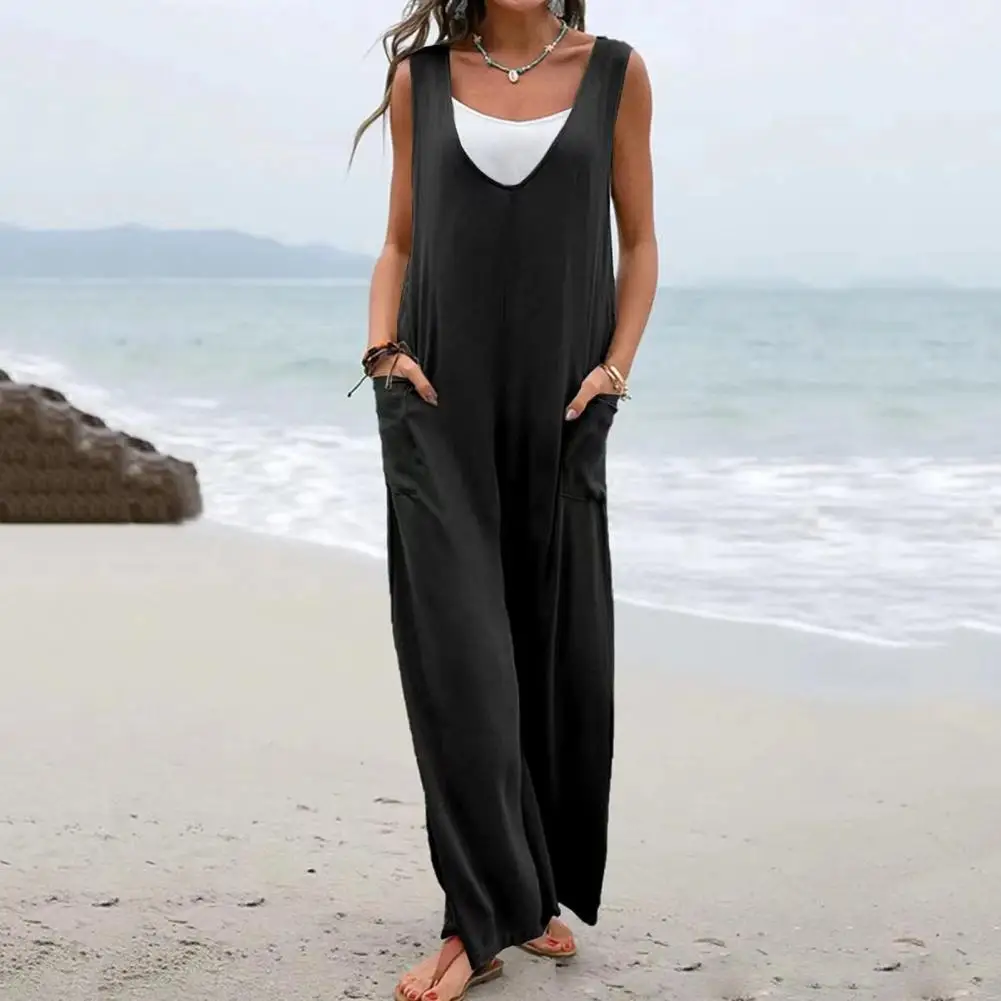 Casual Chic V Neck Wide Leg Women Romper Lightweight Summer Romper Anti-pilling Daily Clothes
Casual Chic V Neck Wide Leg Women Romper Lightweight Summer Romper Anti-pilling Daily Clothes
