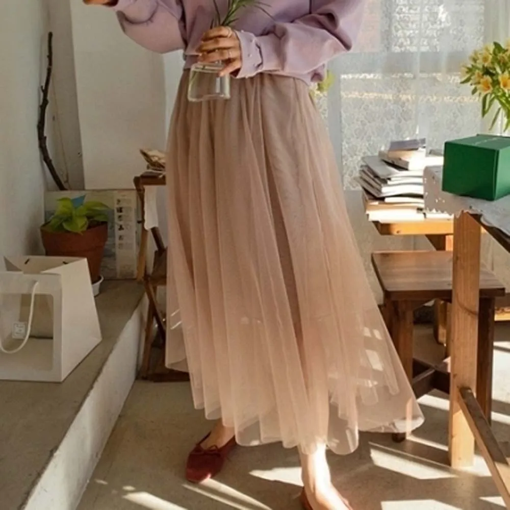 Skirt Korea Retro Fairy Lace A-line Mesh Mid-length Skirt Over The Knee Long Skirt Loose A-line Elegant Skirt 2022 Spring Summer
Skirt Korea Retro Fairy Lace A-line Mesh Mid-length Skirt Over The Knee Long Skirt Loose A-line Elegant Skirt 2022 Spring Summer