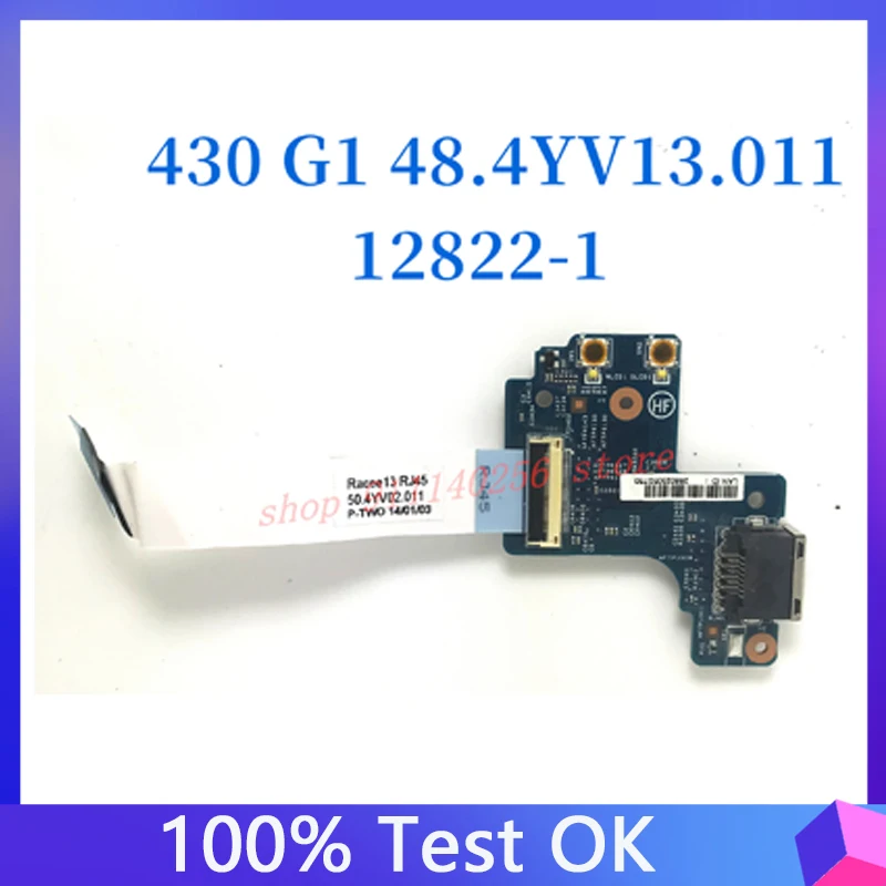 

48.4YV13.011 Free Shipping High Quality Ethernet Port Board Racer Lan Board For HP ProBook 430 G1 12822-1 100% Full Working Well