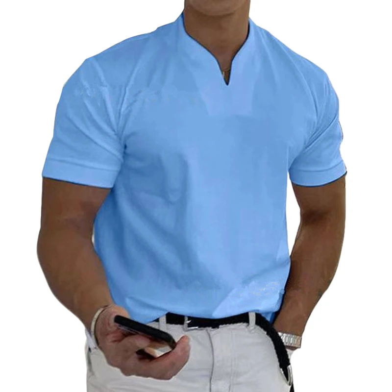 Men's Clothes Summer V-neck Loose Fit Short Sleeve T-shirts Solid Color Casual Comfortable Tees Shirts Mens Shirts
Men's Clothes Summer V-neck Loose Fit Short Sleeve T-shirts Solid Color Casual Comfortable Tees Shirts Mens Shirts