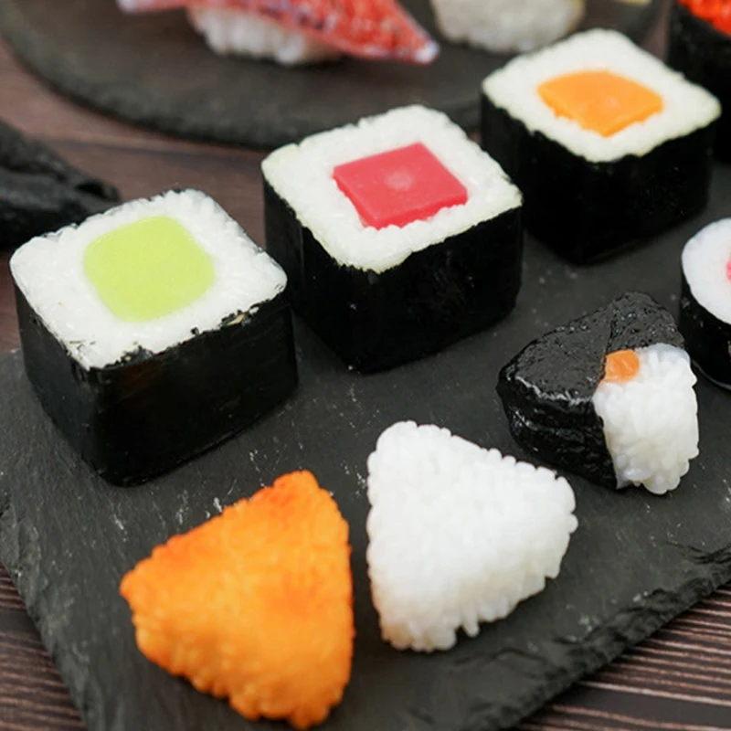 Mini Kitchen Simulation Salmon Onigiri Model Seaweed Rice Roll Sushi Artificial Fake Food Photography Props Decoration Kids Toys
Mini Kitchen Simulation Salmon Onigiri Model Seaweed Rice Roll Sushi Artificial Fake Food Photography Props Decoration Kids Toys