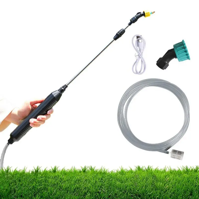 

Портативный садовый опрыскиватель с зарядкой от USB и шлангом 2 м, инструменты для полива газона с нескользящей ручкой, Электрический автомобильный опрыскиватель с батареей