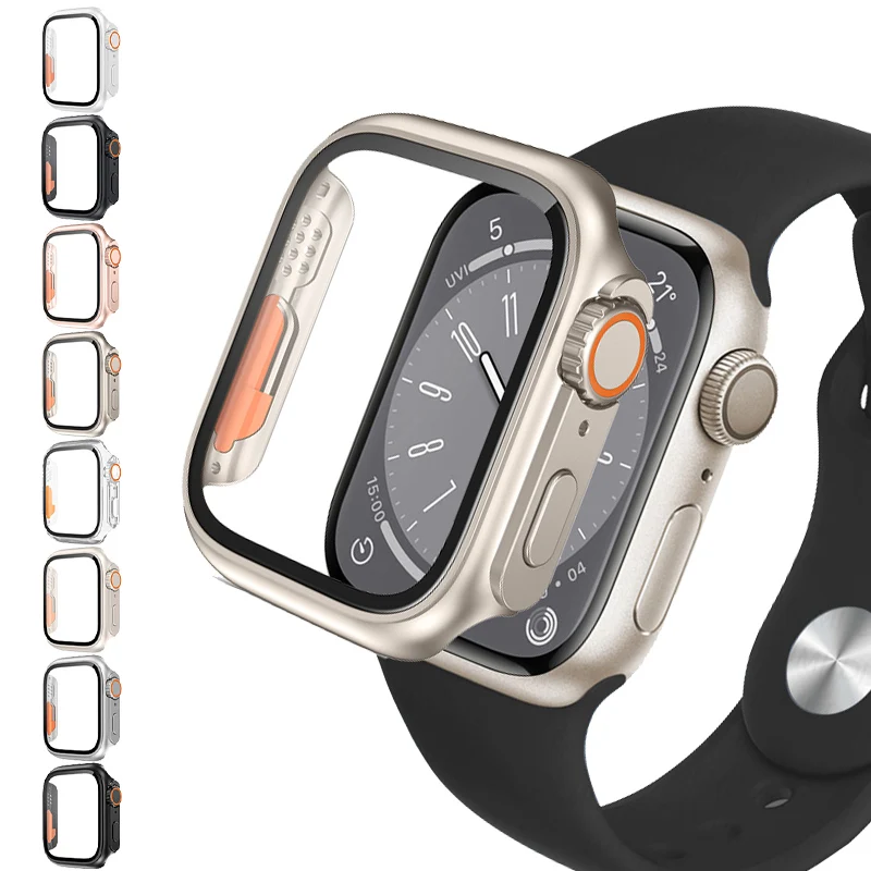 Upgrade Case for Apple Watch Series 8 7 41mm 45mm Screen Protector Hard PC Case with Tempered Glass IWatch Series 4 5 6 Se 44mm
Upgrade Case for Apple Watch Series 8 7 41mm 45mm Screen Protector Hard PC Case with Tempered Glass IWatch Series 4 5 6 Se 44mm