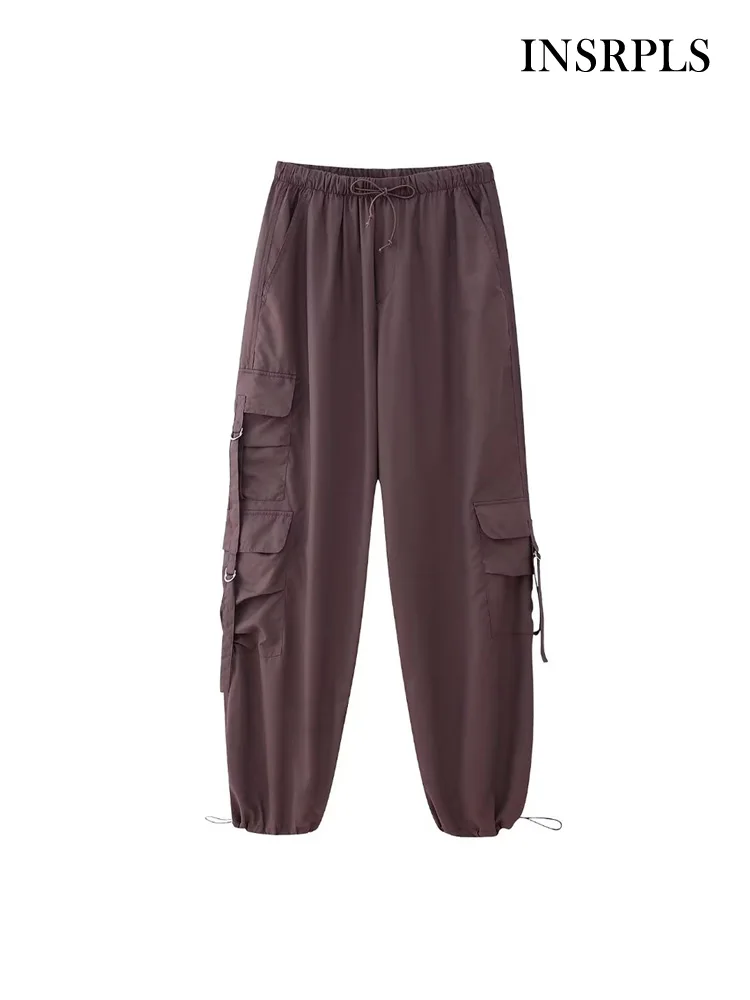 Брюки-карго Женские винтажные с эластичным поясом и карманами
Брюки-карго Женские винтажные с эластичным поясом и карманами