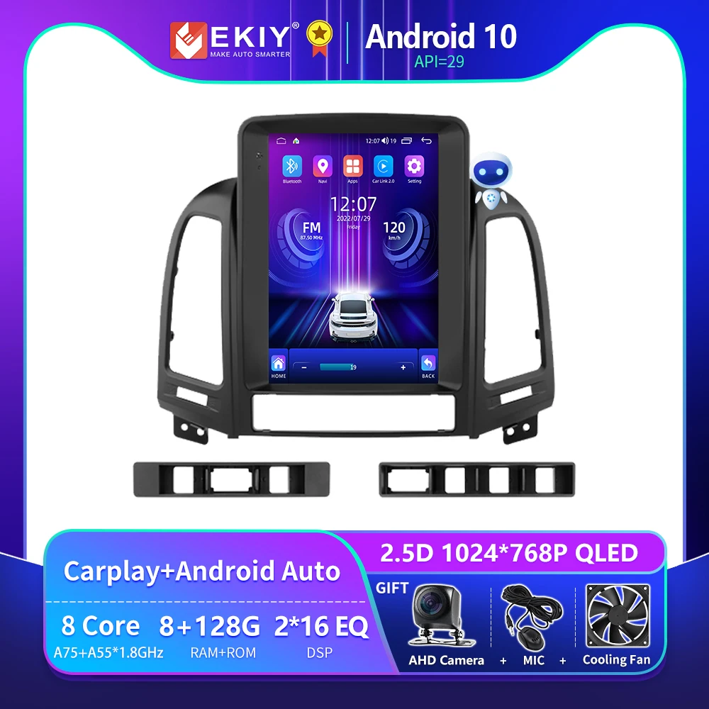 EKIY T9 Tesla Car Radio For Hyundai Santa Fe 2 2006 - 2012 Multimedia Vertical Screen Navigation GPS Android Auto 2 Din 2din DVD
EKIY T9 Tesla Car Radio For Hyundai Santa Fe 2 2006 - 2012 Multimedia Vertical Screen Navigation GPS Android Auto 2 Din 2din DVD