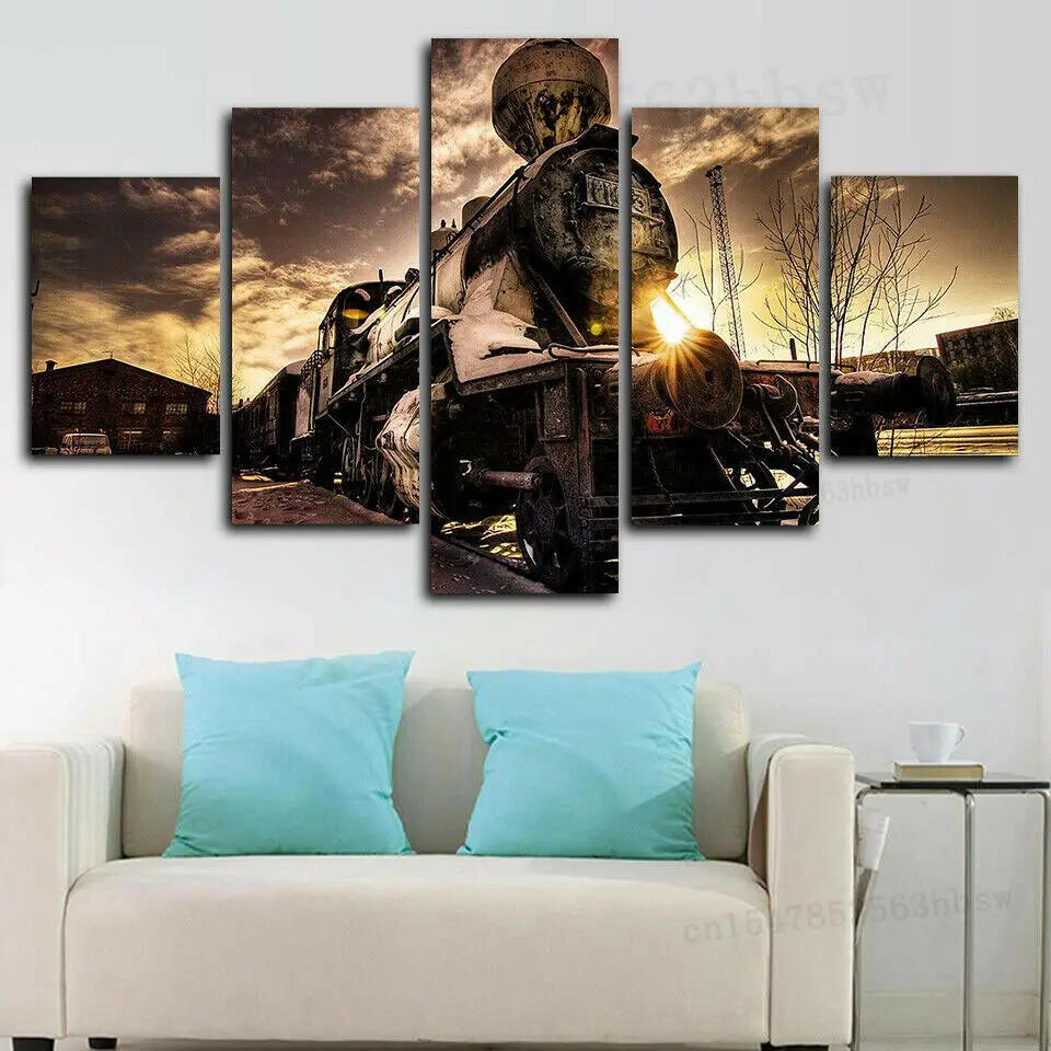 Retro Steam Train 5 Panel Canvas Print Wall Art Poster Home Decoration Home Decor Paintings Pictures 5 Piece Room Decor
Retro Steam Train 5 Panel Canvas Print Wall Art Poster Home Decoration Home Decor Paintings Pictures 5 Piece Room Decor