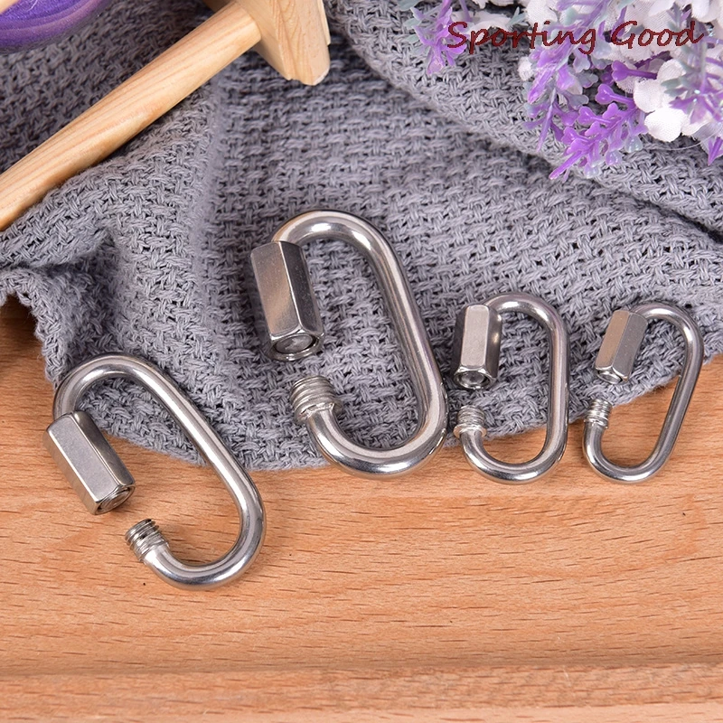 Quality Camping Carabiner Stainless Steel Chain Quick Link Marine Oval Thread Carabiner Chain Connector Keychain Buckle Locking
Quality Camping Carabiner Stainless Steel Chain Quick Link Marine Oval Thread Carabiner Chain Connector Keychain Buckle Locking