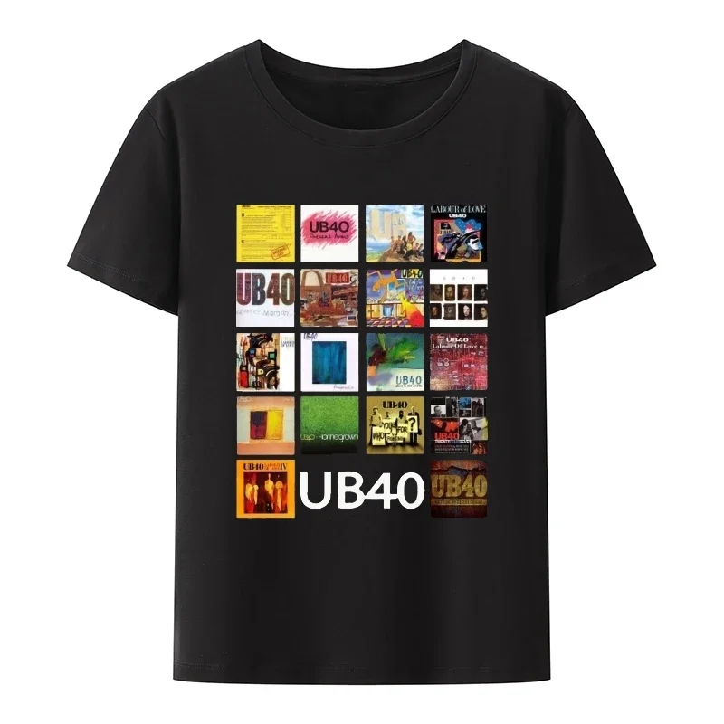 Ретро-футболка Ub40 в британском стиле регги с принтом поп-группы мужские и женские