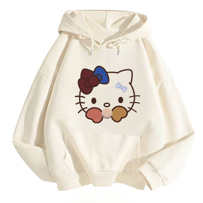 Nice Looks Sanrio Hello Kitty Cartoon Sweater Cotton Tops Autumn Regular or Winter Fleeced Loose Long-Sleeved Hooded Sweatshirt
Nice Looks Sanrio Hello Kitty Cartoon Sweater Cotton Tops Autumn Regular or Winter Fleeced Loose Long-Sleeved Hooded Sweatshirt