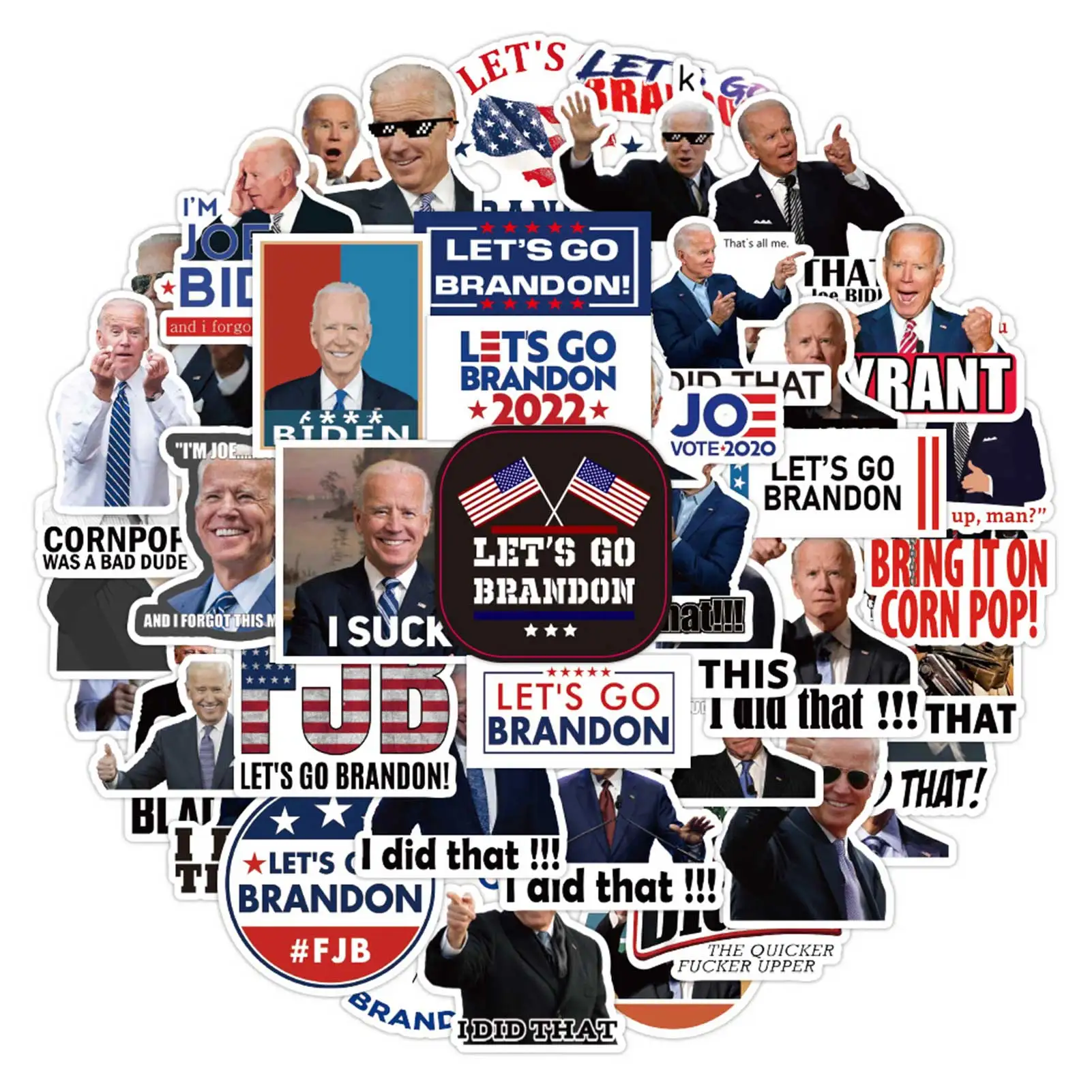 50Pcs Lets Go Brandon Cartoon Biden I DID Tha Waterproof Decals Car Body Stickers For Luggage DIY Laptop Case Decorative Gifts
50Pcs Lets Go Brandon Cartoon Biden I DID Tha Waterproof Decals Car Body Stickers For Luggage DIY Laptop Case Decorative Gifts