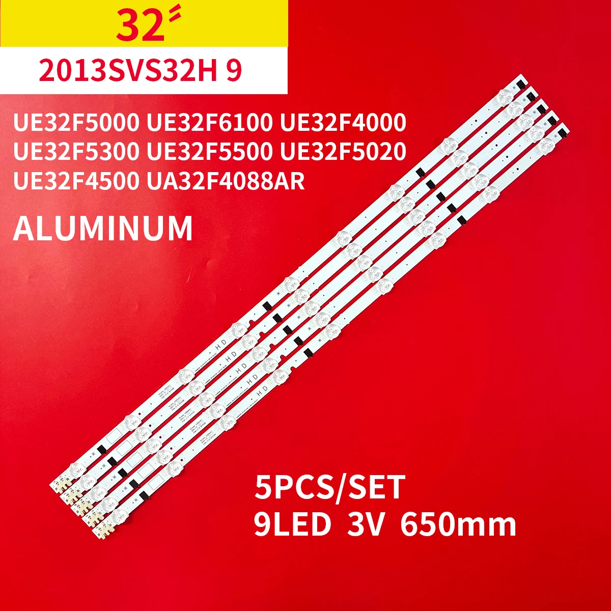 5 шт. для Samsung 2013SVS32H UE32f5000 D2GE 320SCO R3 UA32F4088AR UA32f4100AR люмен подсветки D2GE 320SC0 R3 650 мм 9 светодиодов
5 шт. для Samsung 2013SVS32H UE32f5000 D2GE 320SCO R3 UA32F4088AR UA32f4100AR люмен подсветки D2GE 320SC0 R3 650 мм 9 светодиодов