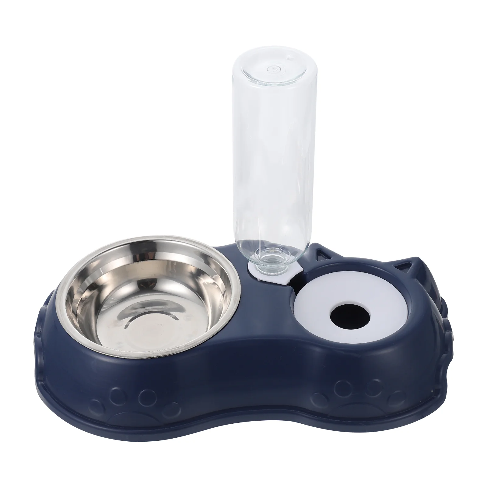 1 Set Pet Bottle Bowl Feeder Detachable Pet Feeder Food and Water Dispenser 
1 Set Pet Bottle Bowl Feeder Detachable Pet Feeder Food and Water Dispenser