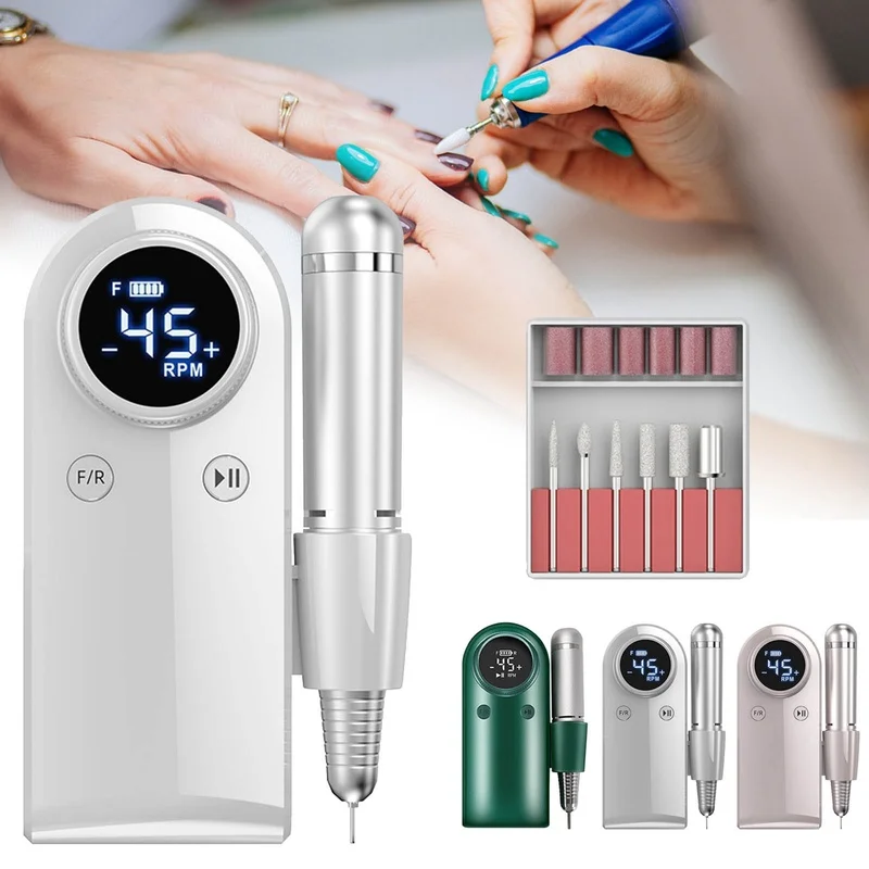 Portable Nail Drill Machine 45000 RPM Rechargeable Nail Gel Polisher For Manicure Machine Electric Nail Drill With LCD Display
Portable Nail Drill Machine 45000 RPM Rechargeable Nail Gel Polisher For Manicure Machine Electric Nail Drill With LCD Display