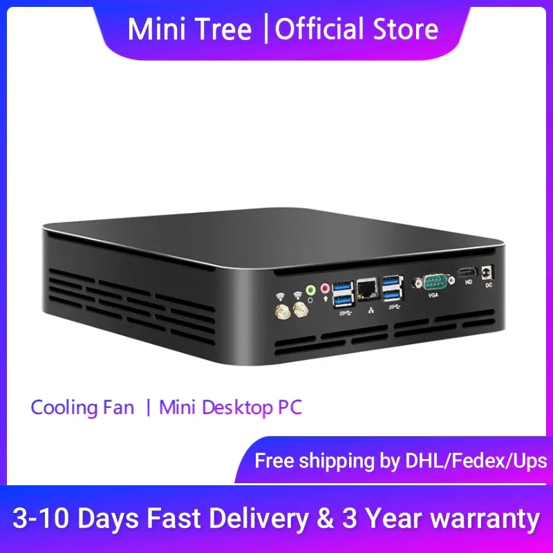 

Newest 8th Fan Gaming Mini PC Core i7 8700 i5 8500 8400 9th Gen 9400 9700 Windows 11 HTPC AC WIFI Micro Office Computer Case