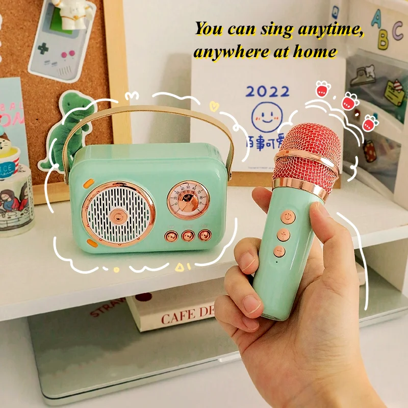 Mini Portable Outdoor Karaoke Bluetooth Speaker with Wireless Microphone Card Bass Speaker High Volume Children's Gift
Mini Portable Outdoor Karaoke Bluetooth Speaker with Wireless Microphone Card Bass Speaker High Volume Children's Gift