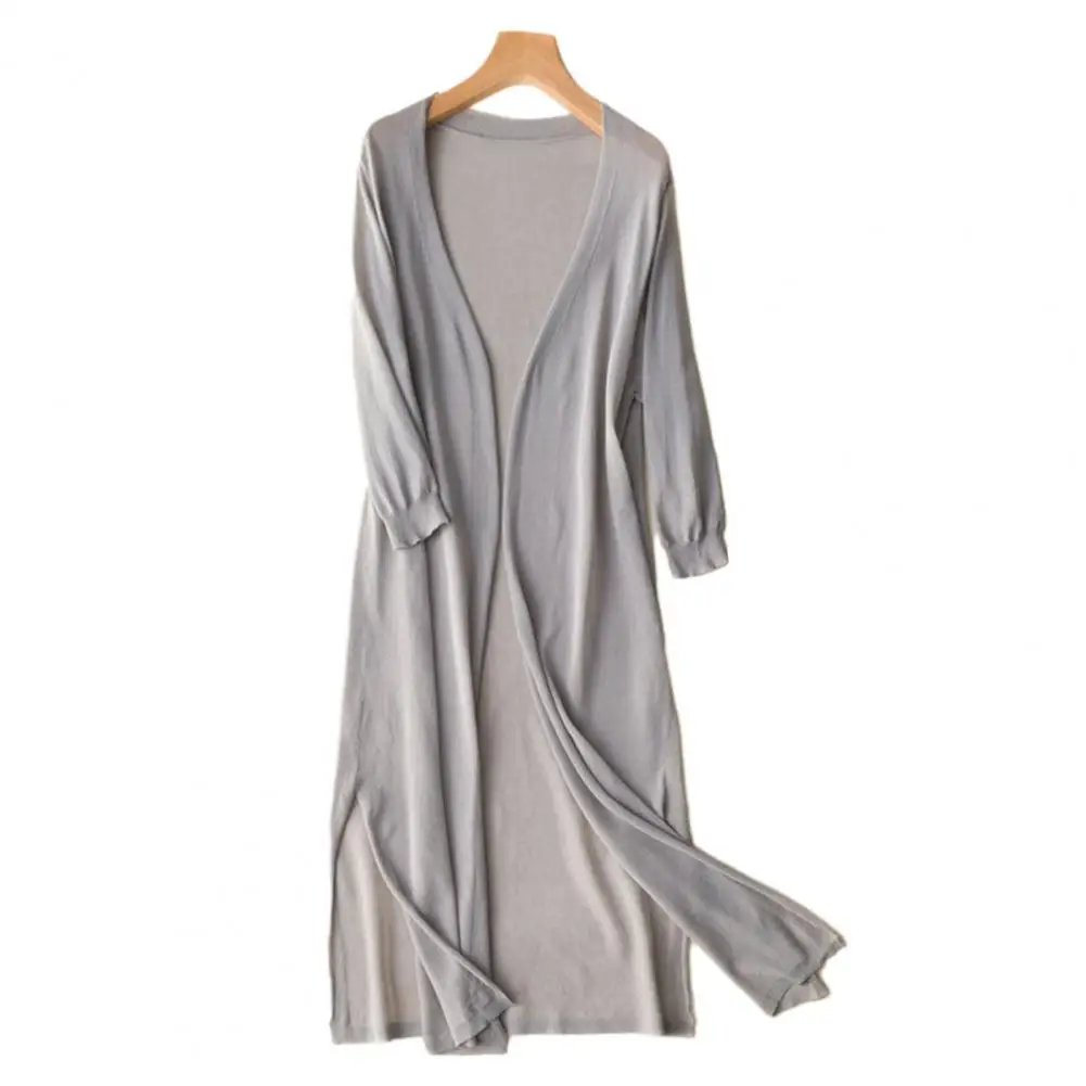 Женская летняя вязаная Солнцезащитная одежда, длинный кардиган с длинным рукавом и разрезом сбоку, Тонкая Шаль, верхняя одежда
Женская летняя вязаная Солнцезащитная одежда, длинный кардиган с длинным рукавом и разрезом сбоку, Тонкая Шаль, верхняя одежда