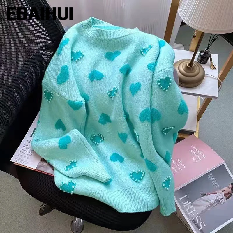 EBAIHUI Love Sweaters with Pearls Women O-Neck Long Sleeve Pullover Sweater Spring Autumn Lazy Style Net Red Retro Knit Jumpers
EBAIHUI Love Sweaters with Pearls Women O-Neck Long Sleeve Pullover Sweater Spring Autumn Lazy Style Net Red Retro Knit Jumpers