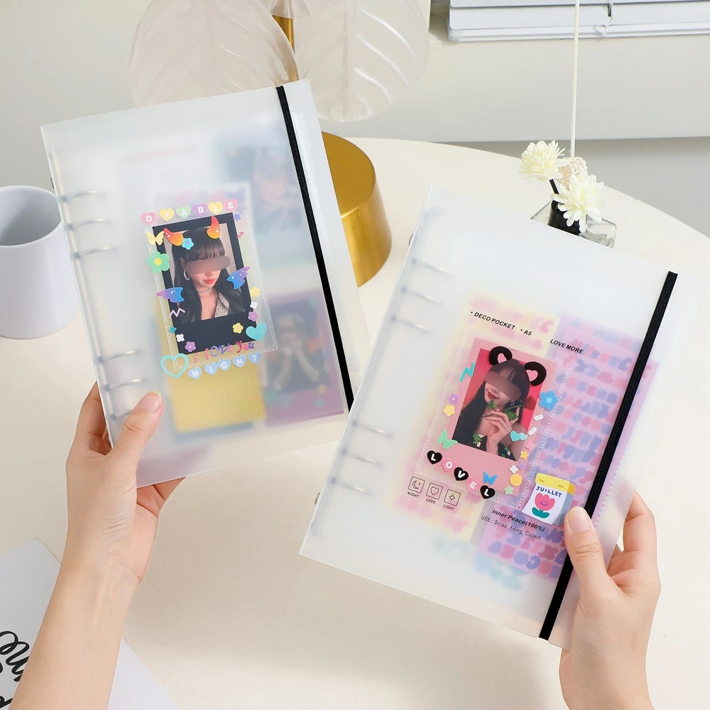 A5 Binder Kpop Photo Album Photocards Cover Photocard Collect Book Korean Frosted Polaroid Loose-leaf Polaroid Album Scrapbook
A5 Binder Kpop Photo Album Photocards Cover Photocard Collect Book Korean Frosted Polaroid Loose-leaf Polaroid Album Scrapbook
