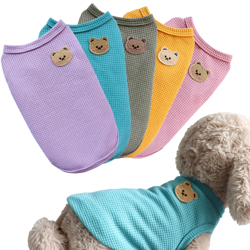 Polyester Cute Bear Dog Clothes Puppy Vest T-shirt New Bottoming Shirt Breathable Thin Cat Pet Clothing Outfit Costume Chihuahua
Polyester Cute Bear Dog Clothes Puppy Vest T-shirt New Bottoming Shirt Breathable Thin Cat Pet Clothing Outfit Costume Chihuahua