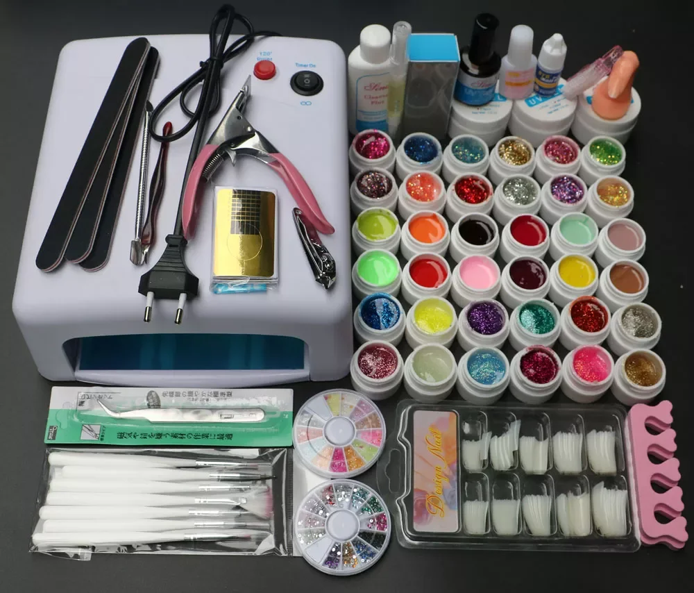 NEW2023 Pro 36W UV GEL White Lamp & 36 Color UV Gel Nail Art Tools polish Set Kit MS-111 
NEW2023 Pro 36W UV GEL White Lamp & 36 Color UV Gel Nail Art Tools polish Set Kit MS-111
