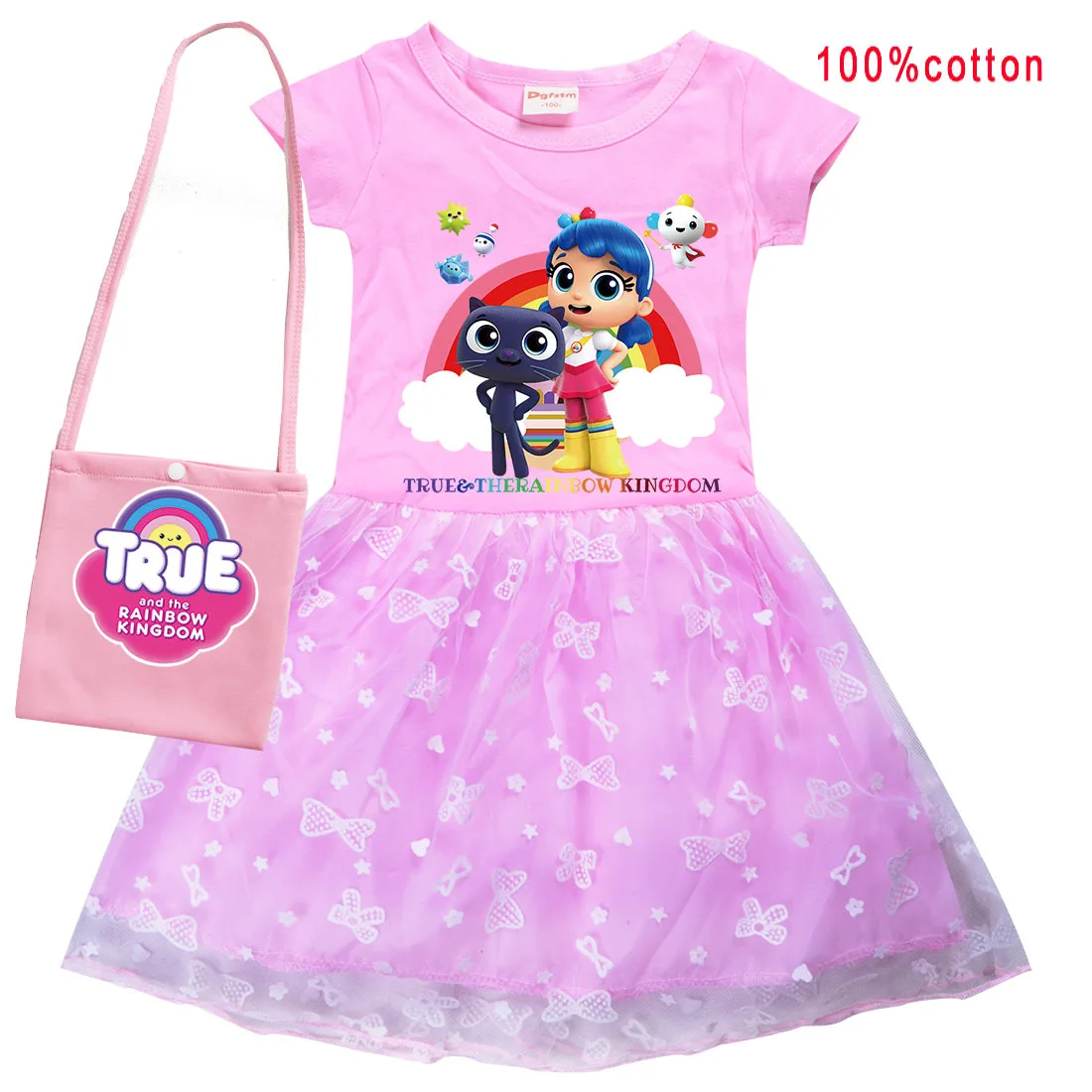 2022 Girls Clothes Summer True and the Rainbow Princess Dresses Kids+bag Dress Birthday party Girls Dresses Children Clothing
2022 Girls Clothes Summer True and the Rainbow Princess Dresses Kids+bag Dress Birthday party Girls Dresses Children Clothing