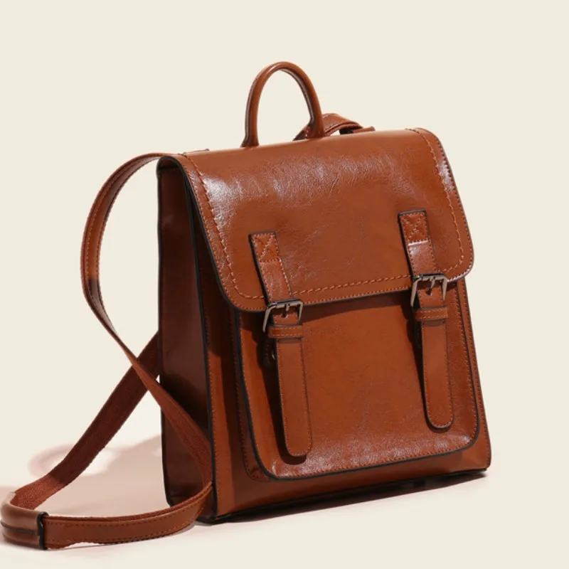 Women's Backpack 2023 New Versatile Leather Women's Bag Fashion Oil Wax Cowhide Backpack
Women's Backpack 2023 New Versatile Leather Women's Bag Fashion Oil Wax Cowhide Backpack