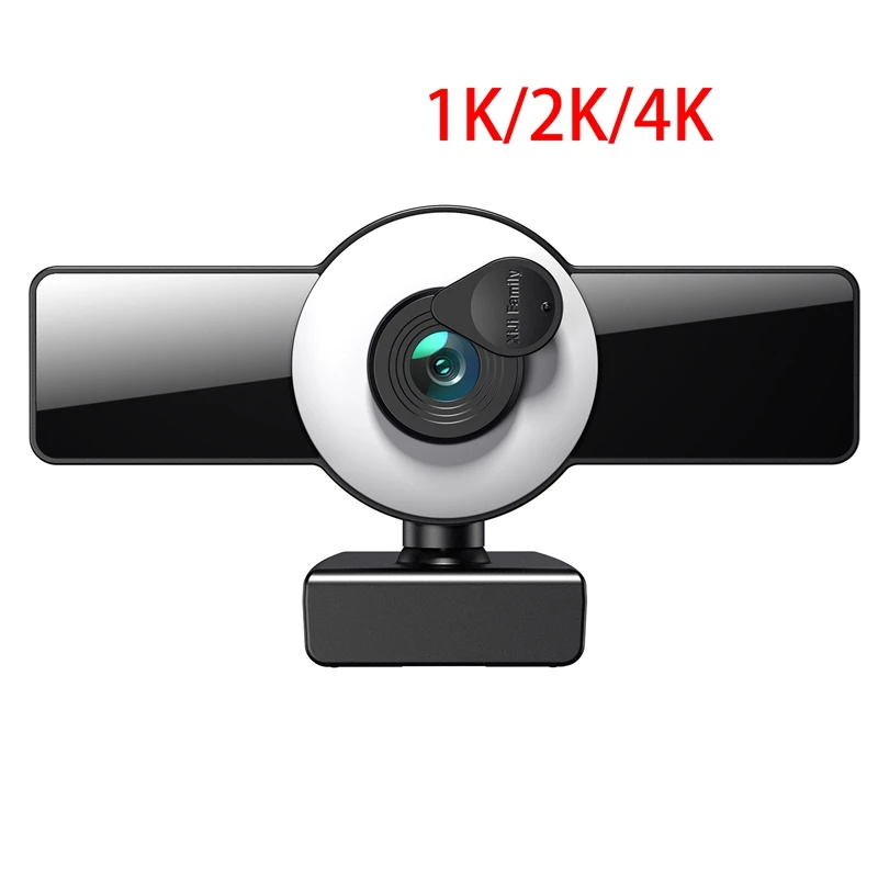 Webcam With Ring Light And Privacy Cover, Auto-Focus, Plug And Play, Web Camera For PC Mac Laptop Desktop Computer
Webcam With Ring Light And Privacy Cover, Auto-Focus, Plug And Play, Web Camera For PC Mac Laptop Desktop Computer