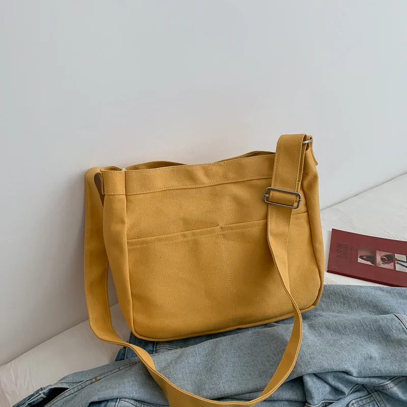 Harajuku Wind Canvas Square Bag Student Class Solid Color Shoulder Messenger Bags Large Capacity Versatile Cross-body Tote Bag
Harajuku Wind Canvas Square Bag Student Class Solid Color Shoulder Messenger Bags Large Capacity Versatile Cross-body Tote Bag