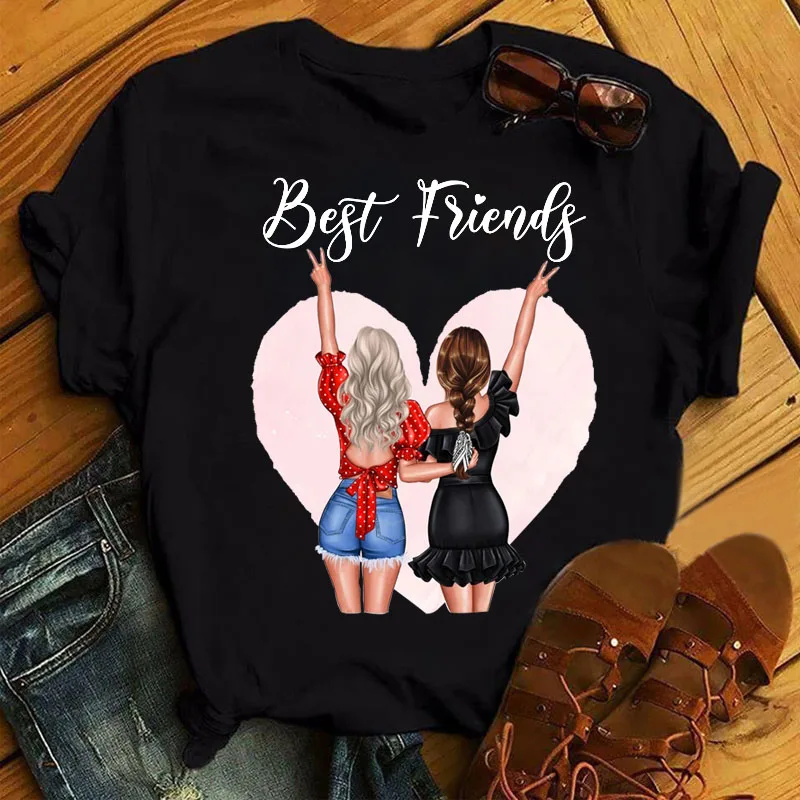 Best Friends T Shirt Women New Black T-shirt Female Fashion Cute Graphic Tee Shirt 90s Ladies Harajuku Short Sleeve Tops T-shirt
Best Friends T Shirt Women New Black T-shirt Female Fashion Cute Graphic Tee Shirt 90s Ladies Harajuku Short Sleeve Tops T-shirt