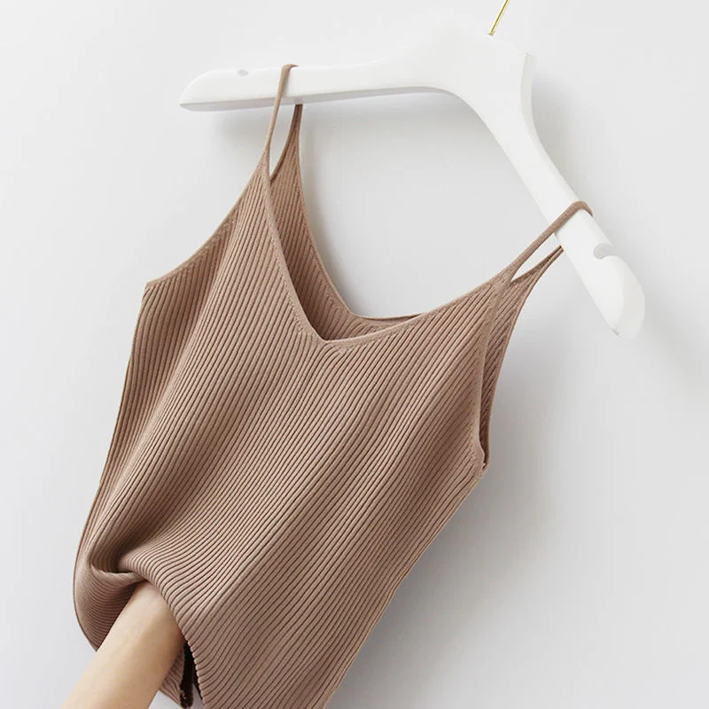 YEMOGGY Ice Silk Knit Camisole for Women Summer Tops 2023 New Solid V-Neck Skinny Elastic Knitted Suspender Camis Women's Tanks
YEMOGGY Ice Silk Knit Camisole for Women Summer Tops 2023 New Solid V-Neck Skinny Elastic Knitted Suspender Camis Women's Tanks
