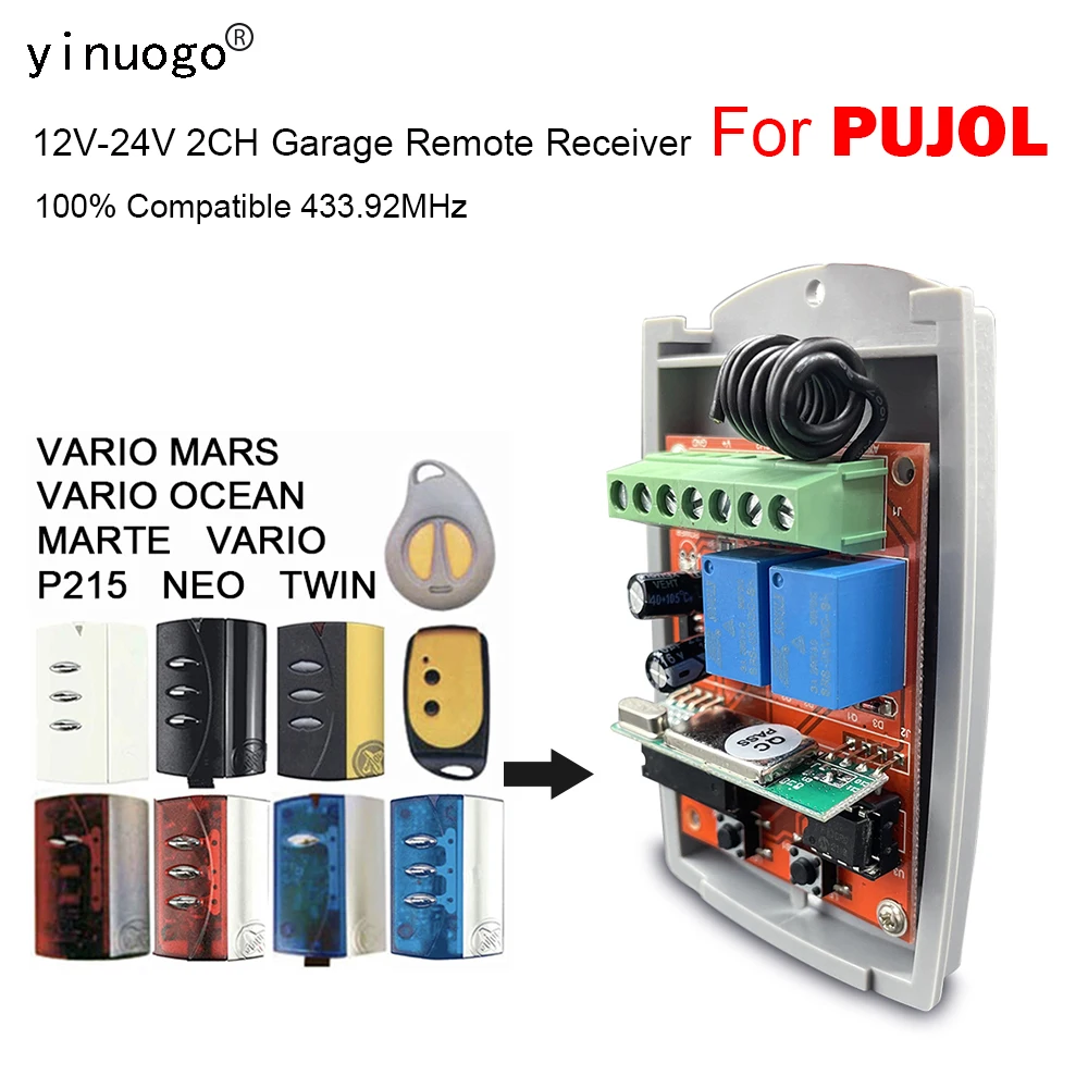 PUJOL MARTE VARIO MARS OCEAN P215 NEO TWIN Пульт дистанционного управления для гаражных ворот Приемник для открывания ворот 433,92 МГц Передатчик Приемник 2 кана...
PUJOL MARTE VARIO MARS OCEAN P215 NEO TWIN Пульт дистанционного управления для гаражных ворот Приемник для открывания ворот 433,92 МГц Передатчик Приемник 2 кана...