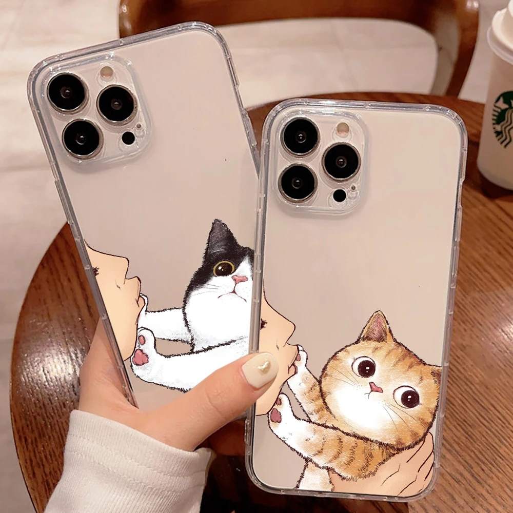 Cute Cat Luxury Ultra Thin Clear Phone Case For iPhone 11 12 13 Pro Max 12 13 Mini X XR XS Max SE 5 6 6s 7 8 Plus Coque
Cute Cat Luxury Ultra Thin Clear Phone Case For iPhone 11 12 13 Pro Max 12 13 Mini X XR XS Max SE 5 6 6s 7 8 Plus Coque