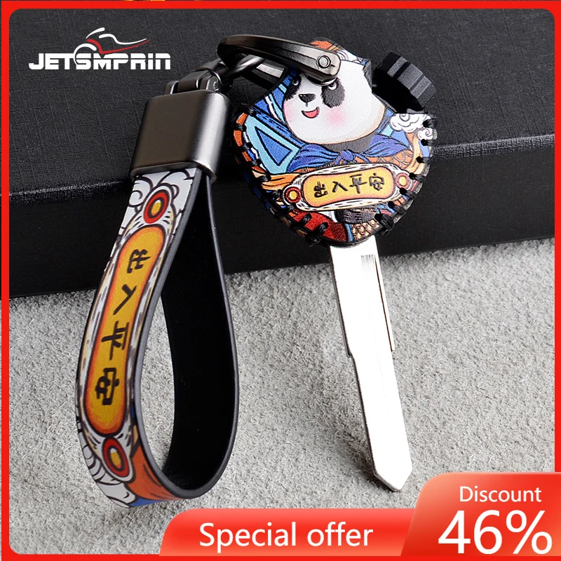 Cute Cartoon Panda Leather Motorcycle Key Bag Protect Souvenir Case Cover Chinese Gife For Haojue USR125 AFR XCR DR300 150 UCR
Cute Cartoon Panda Leather Motorcycle Key Bag Protect Souvenir Case Cover Chinese Gife For Haojue USR125 AFR XCR DR300 150 UCR